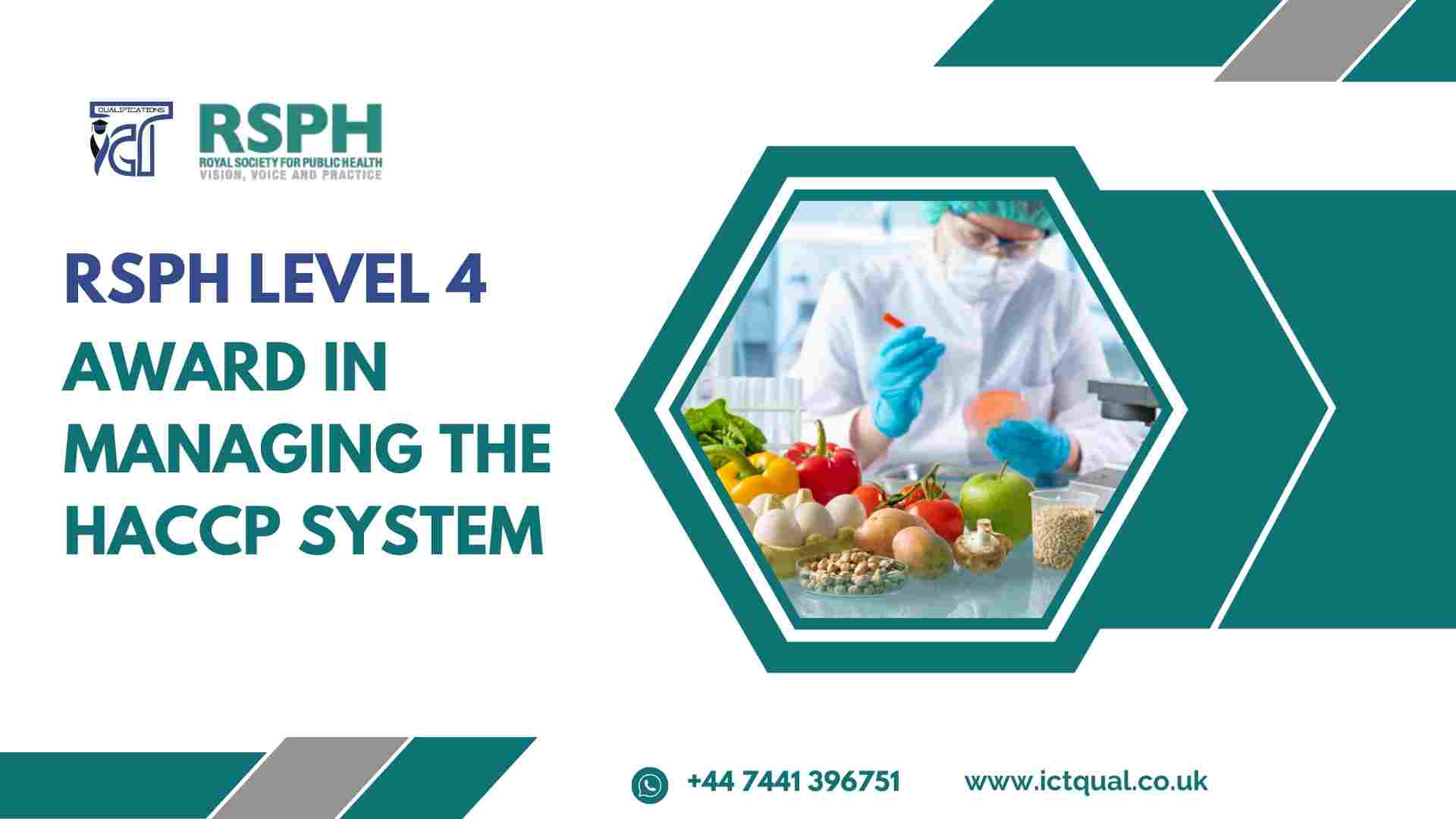 RSPH Level 4 Award in Managing the HACCP System