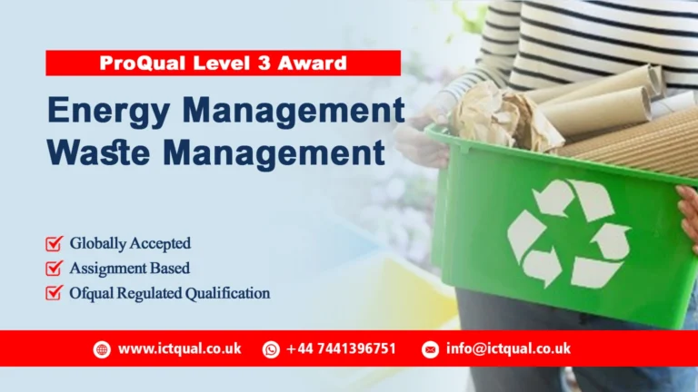 ProQual Level 3 Award in Energy Management : Waste Management
