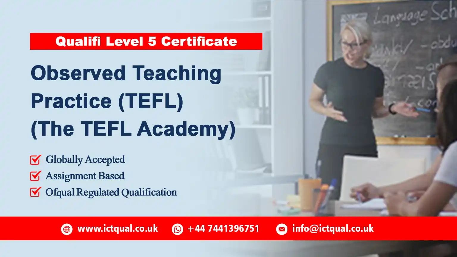 Level 5 Certificate in Observed Teaching Practice (TEFL) (The TEFL Academy)