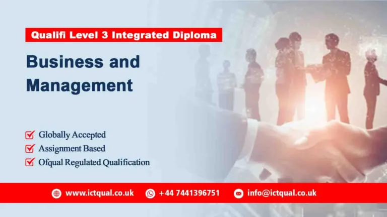 Qualifi Level 3 Integrated Diploma in Business and Management