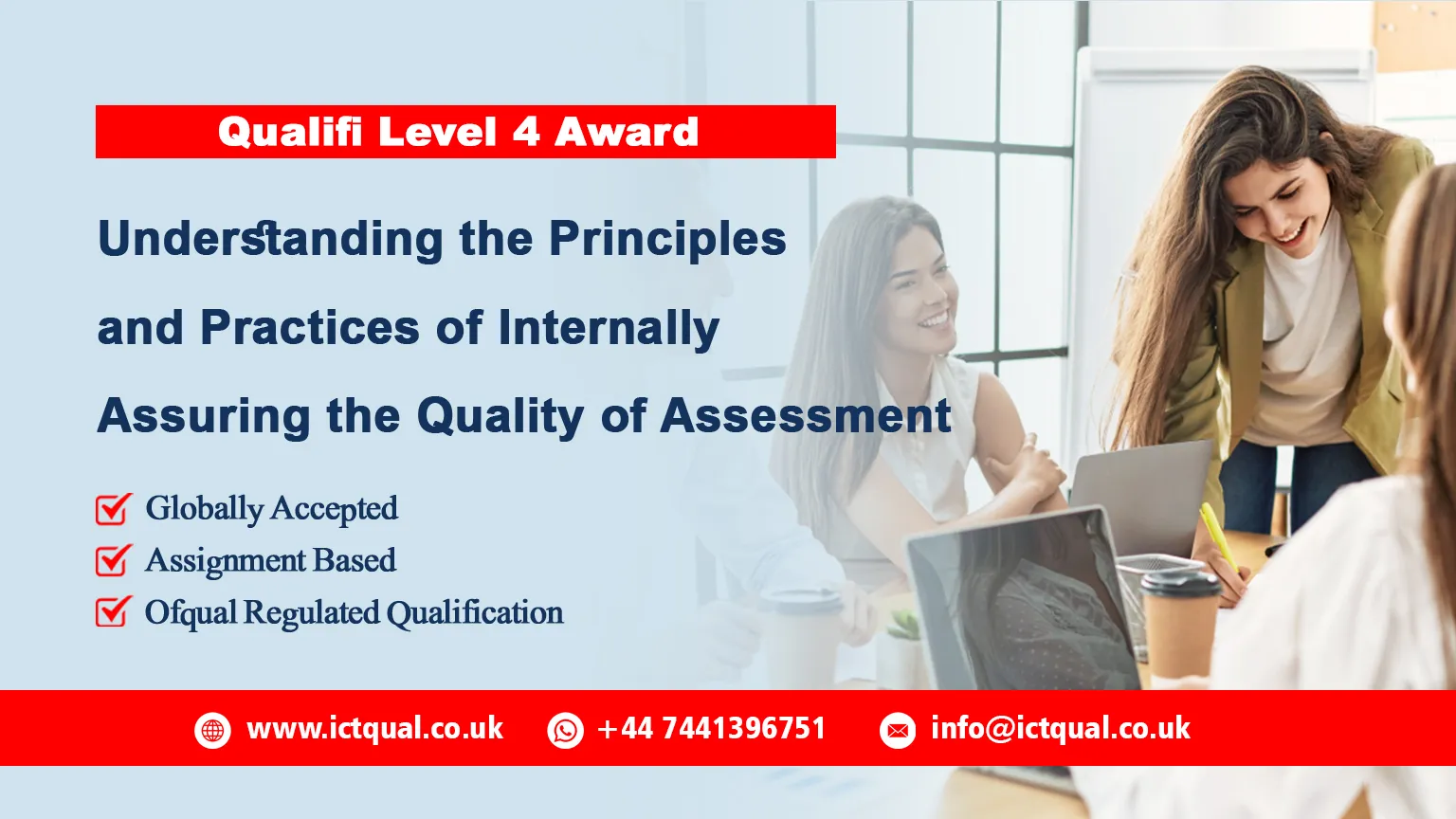 Qualifi Level 4 Award in Understanding the Principles and Practices of Internally Assuring the Quality of Assessment