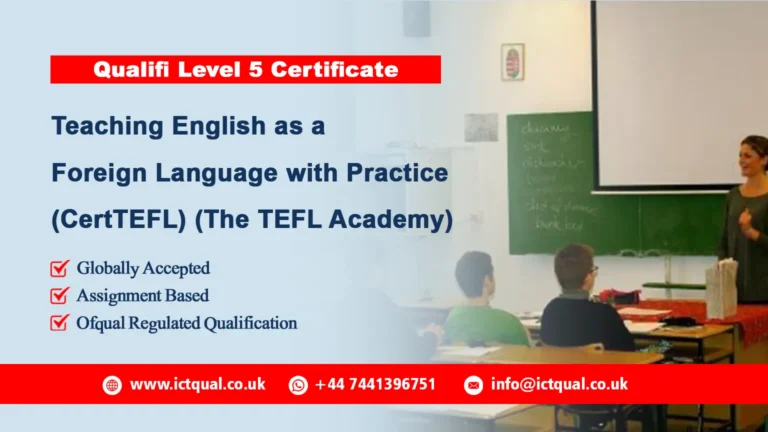 Qualifi Level 5 Certificate in Teaching English as a Foreign Language with Practice