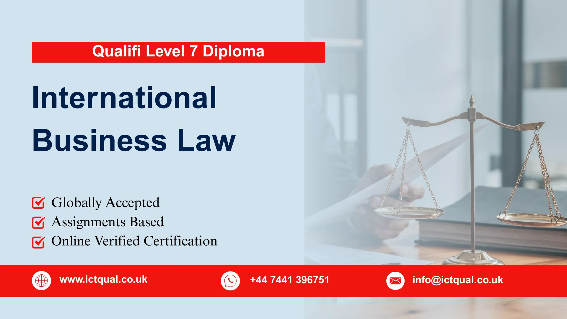 Qualifi Level 7 Diploma in International Business Law