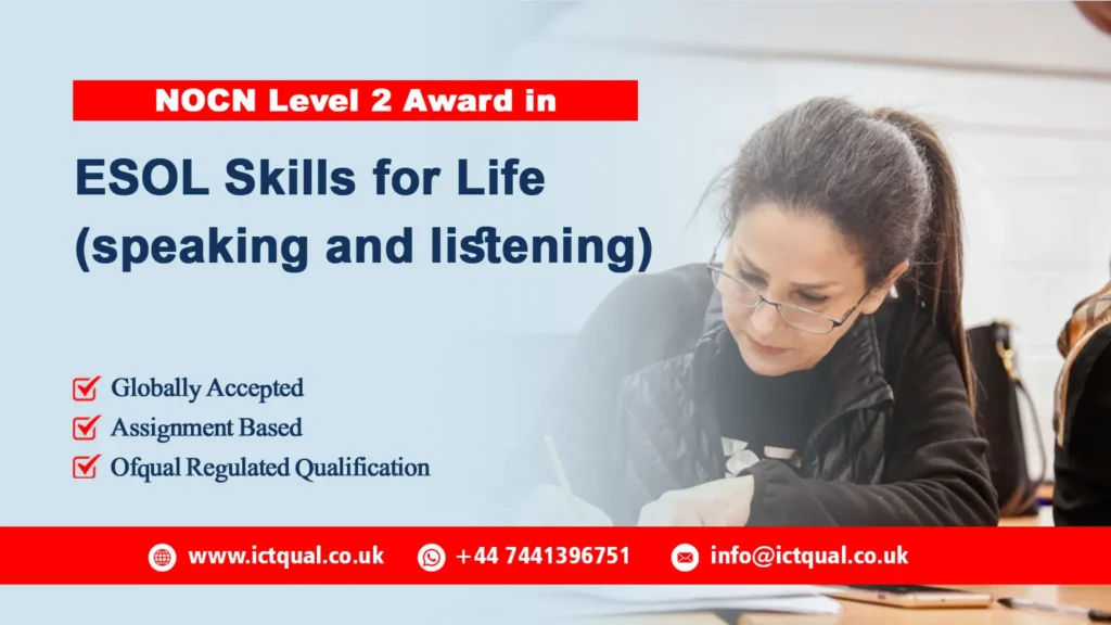 NOCN Level 2 Award in ESOL Skills for Life (speaking and listening)