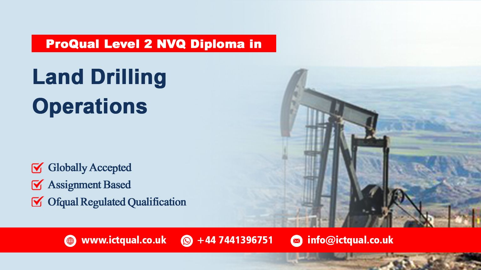 ProQual Level 2 NVQ Diploma in Land Drilling Operations