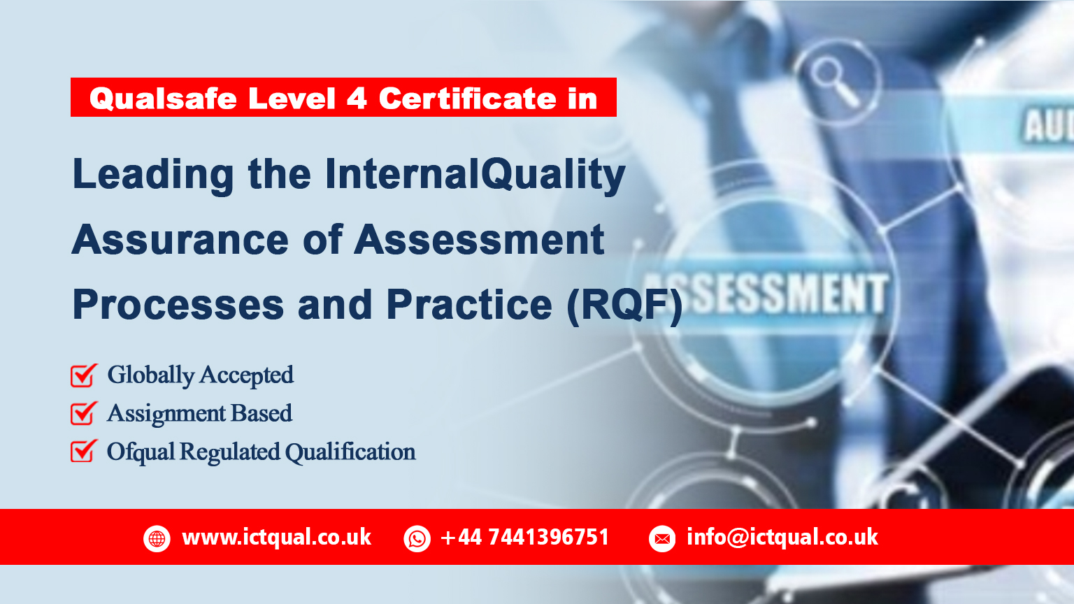 Qualsafe Level 4 Certificate in Leading the Internal Quality Assurance of Assessment Processes and Practice (RQF)