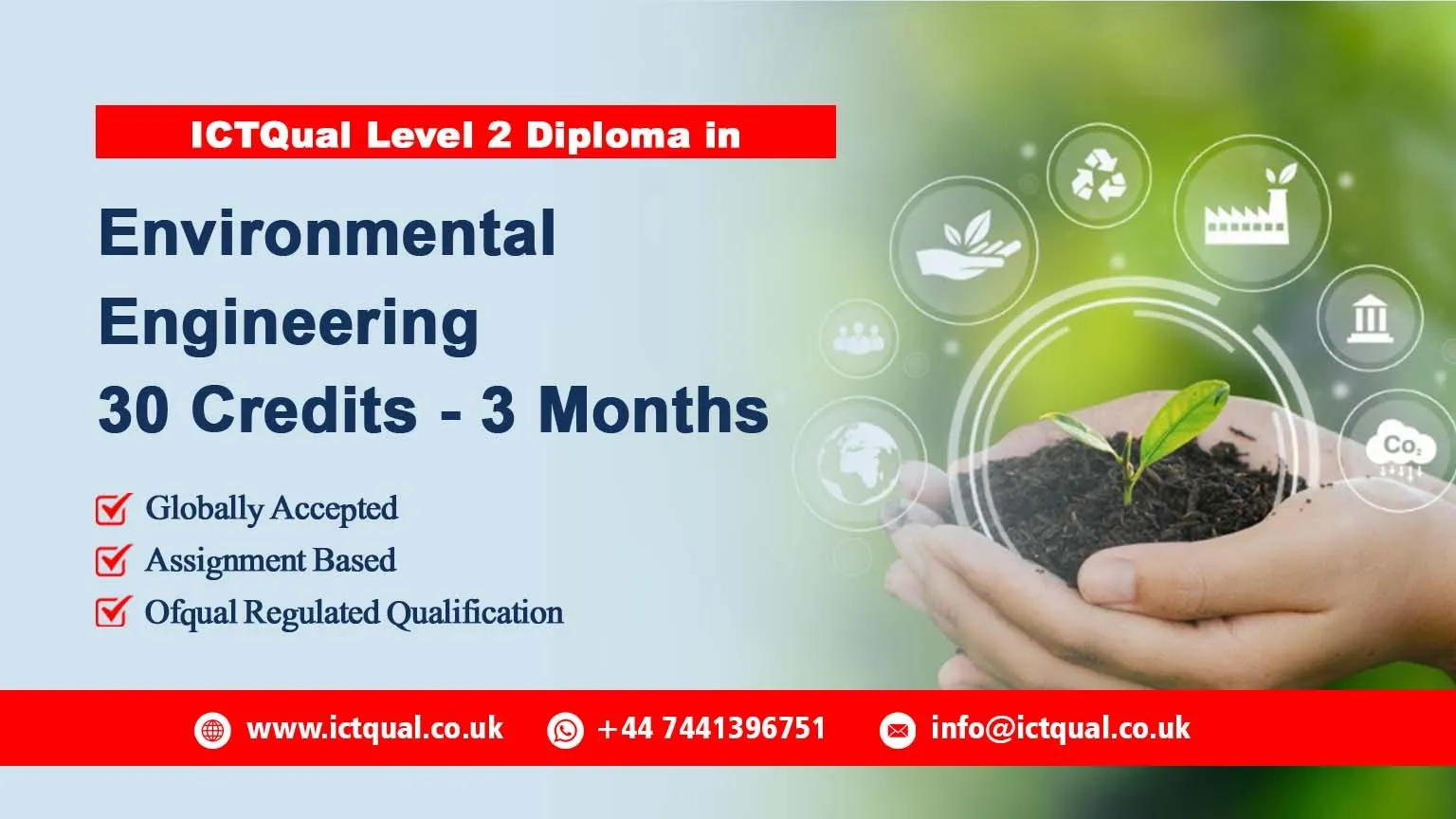 ICTQual Level 2 Diploma in Environmental Engineering 30 Credits – 3 Months