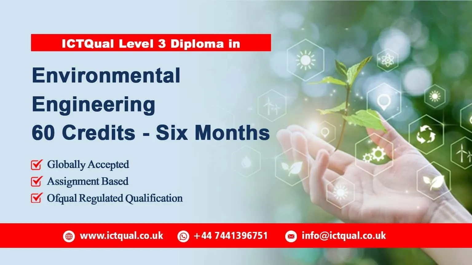 ICTQual Level 3 Diploma in Environmental Engineering 60 Credits – 6 Months