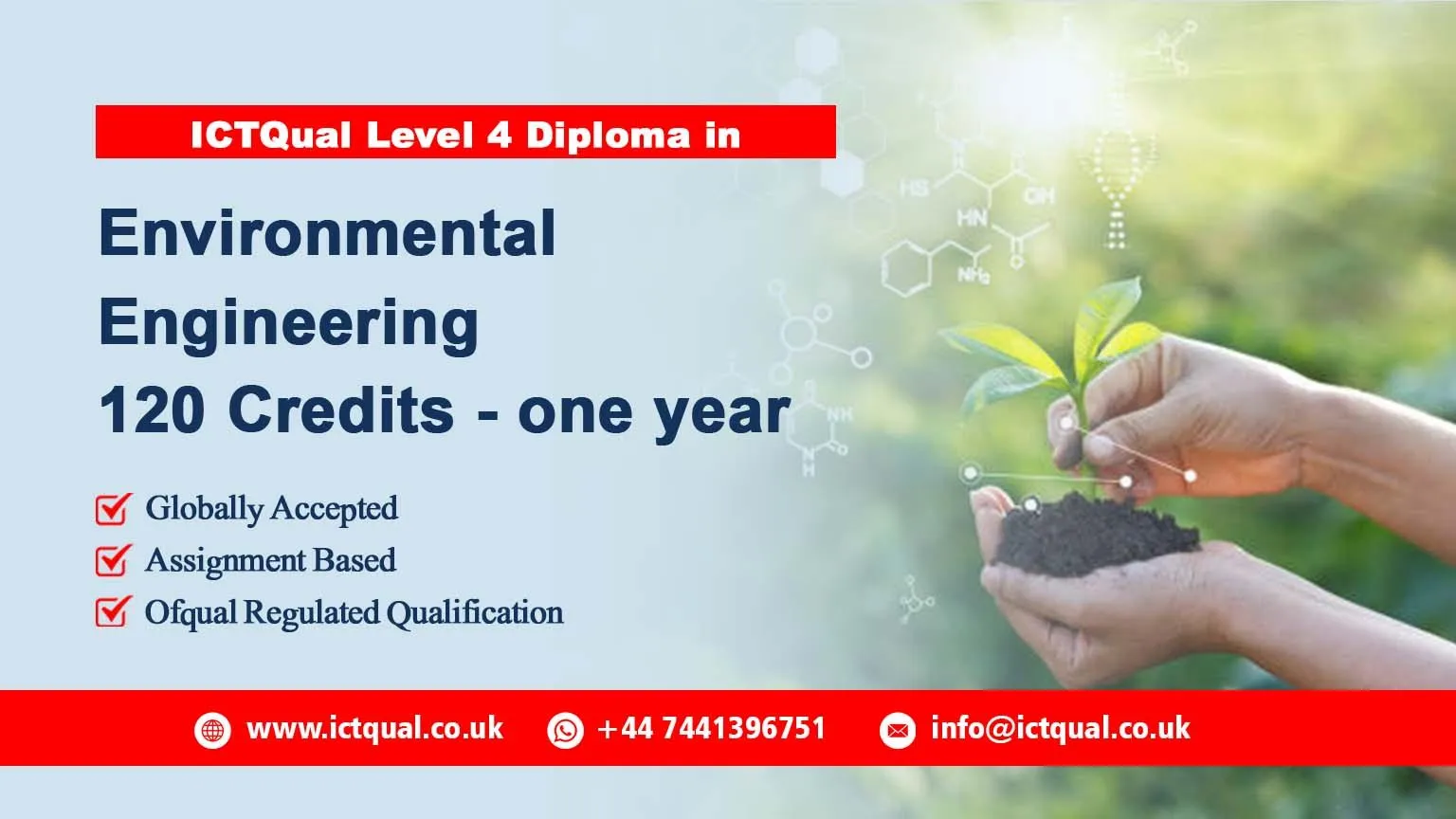 ICTQual Level 4 Diploma in Environmental Engineering 120 Credits – One Year