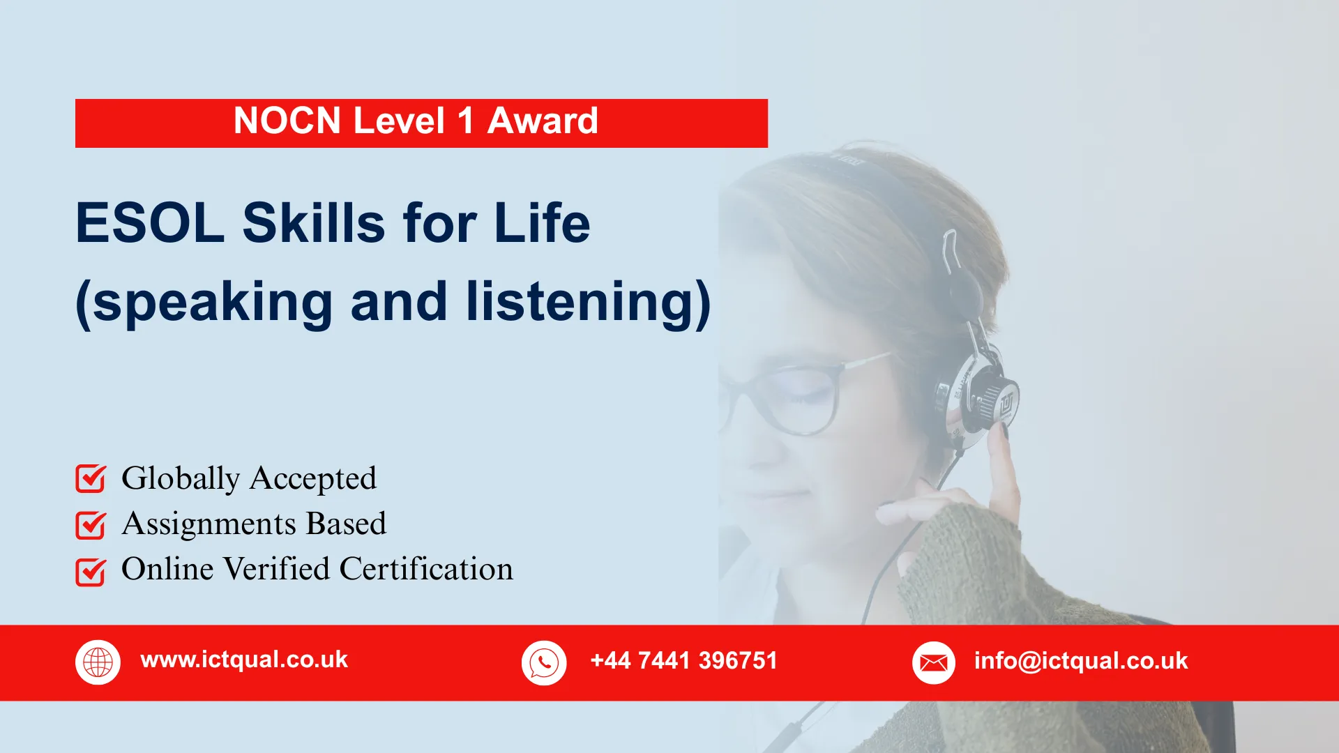 NOCN Level 1 Award in ESOL Skills for Life (speaking and listening)