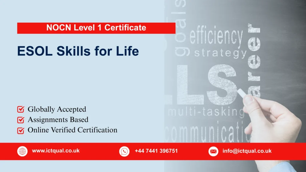 NOCN Level 1 Certificate in ESOL Skills for Life