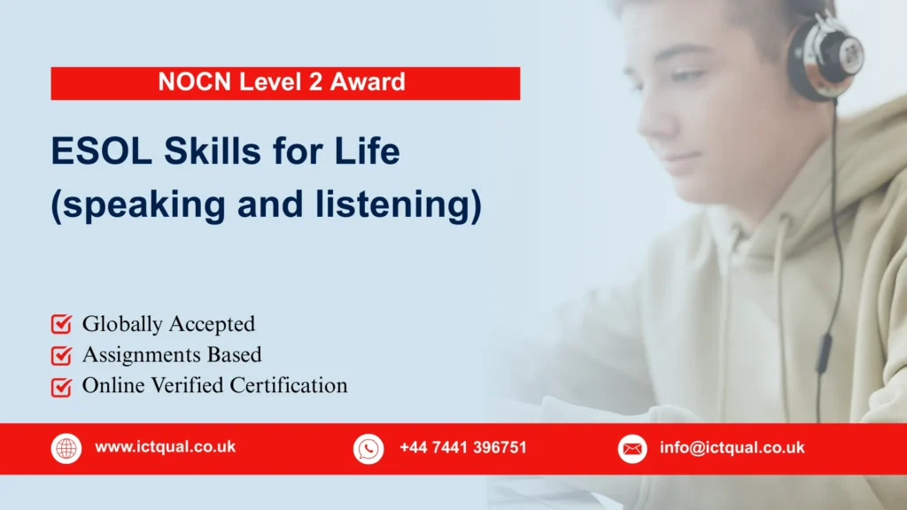 NOCN Level 2 Award in ESOL Skills for Life (speaking and listening)