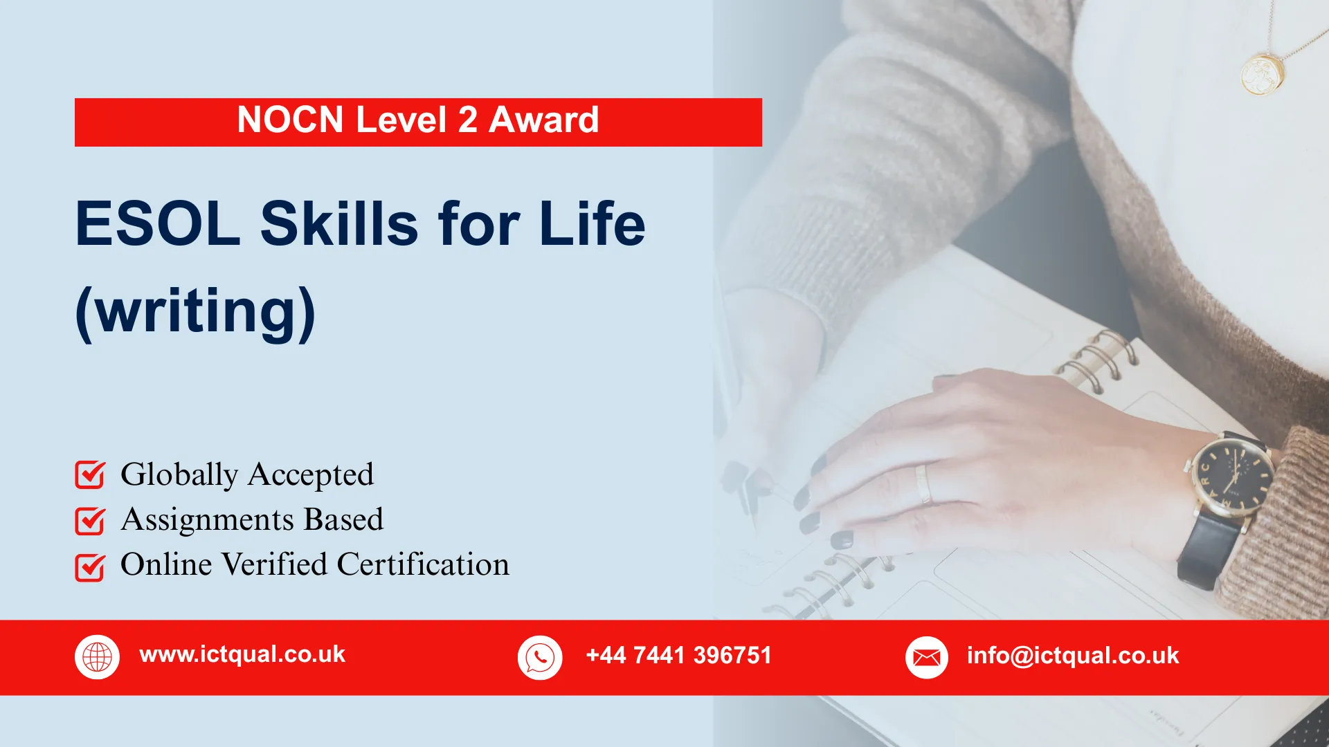 NOCN Level 2 Award in ESOL Skills for Life (writing)