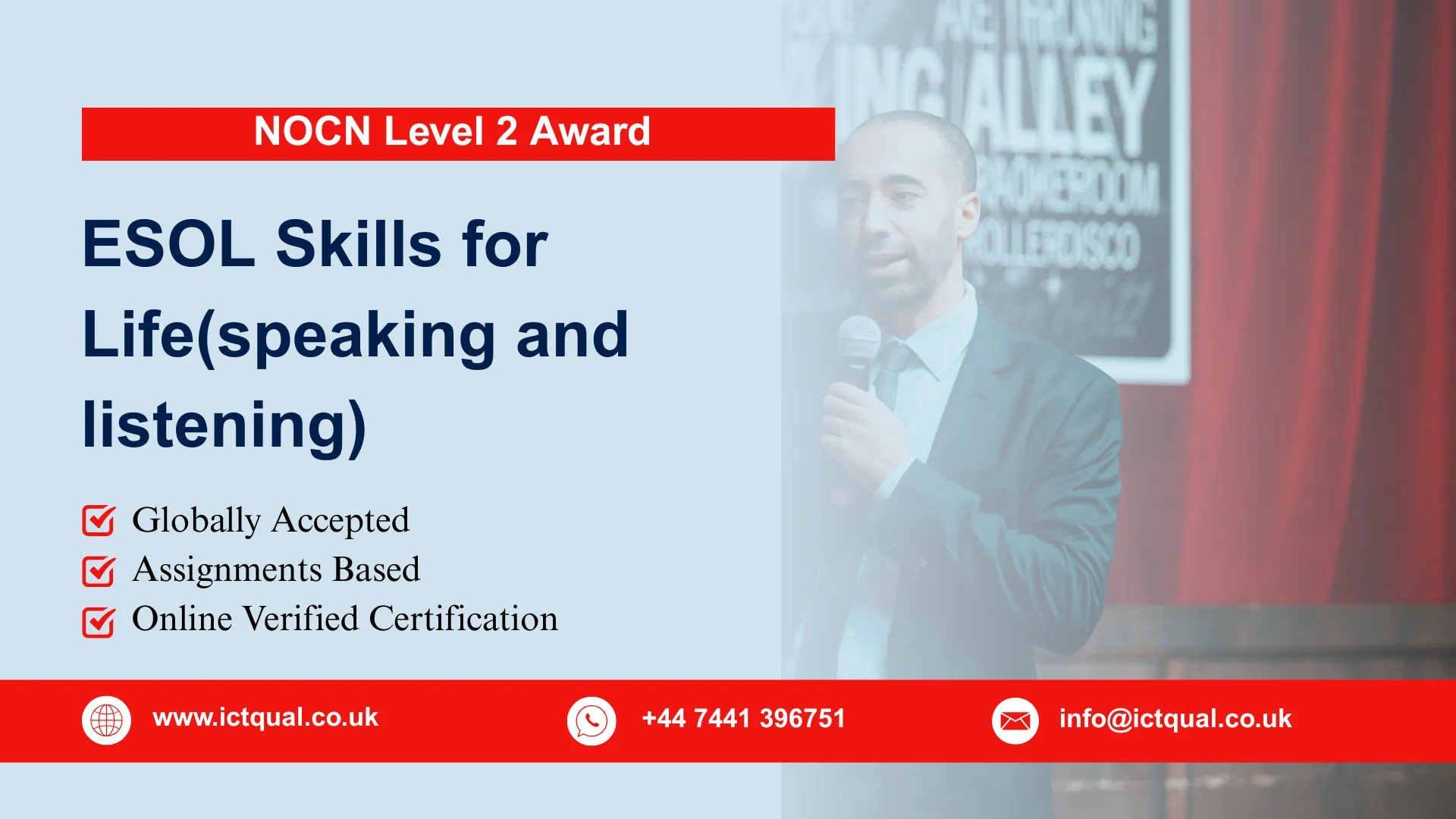 NOCN Level 2 Award in ESOL Skills for Life(speaking and listening)
