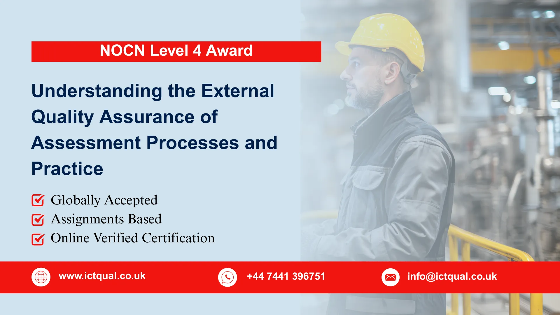 NOCN Level 4 Award in Understanding the External Quality Assurance of Assessment Processes and Practice