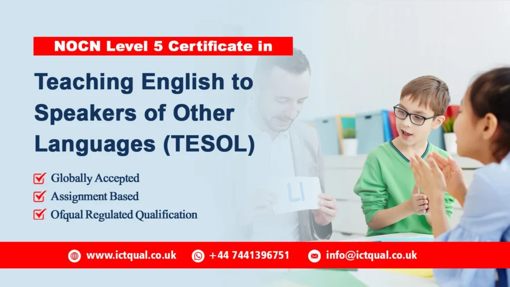 NOCN Level 5 Certificate in Teaching English to Speakers of Other Languages (TESOL)