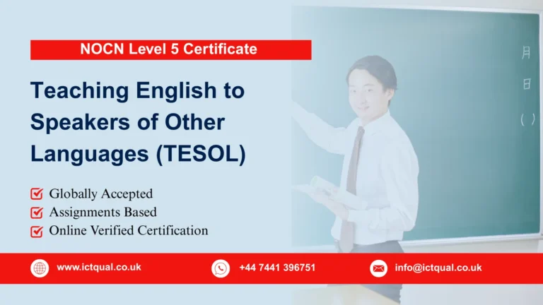 NOCN Level 5 Certificate in Teaching English to Speakers of Other Languages (TESOL)
