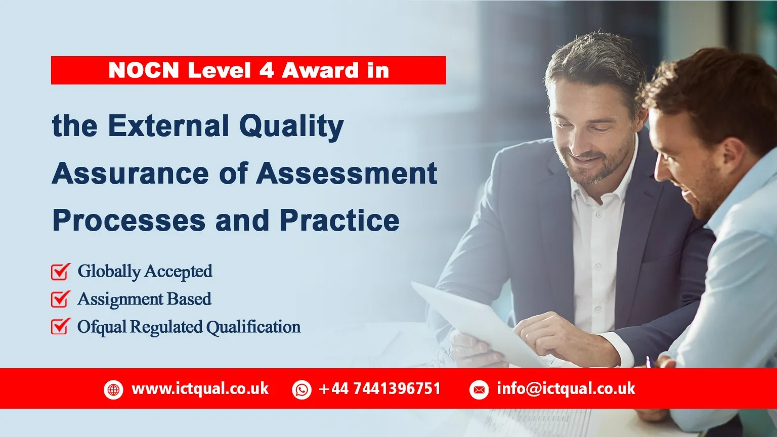 NOCN Level 4 Award in the External Quality Assurance of Assessment Processes and Practice