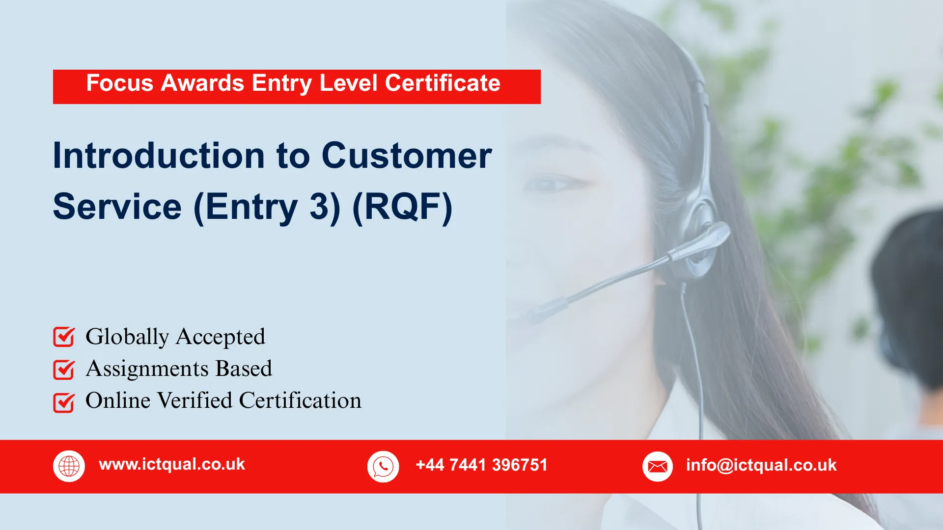 Focus Awards Entry Level Certificate for Introduction to Customer Service (Entry 3) (RQF)