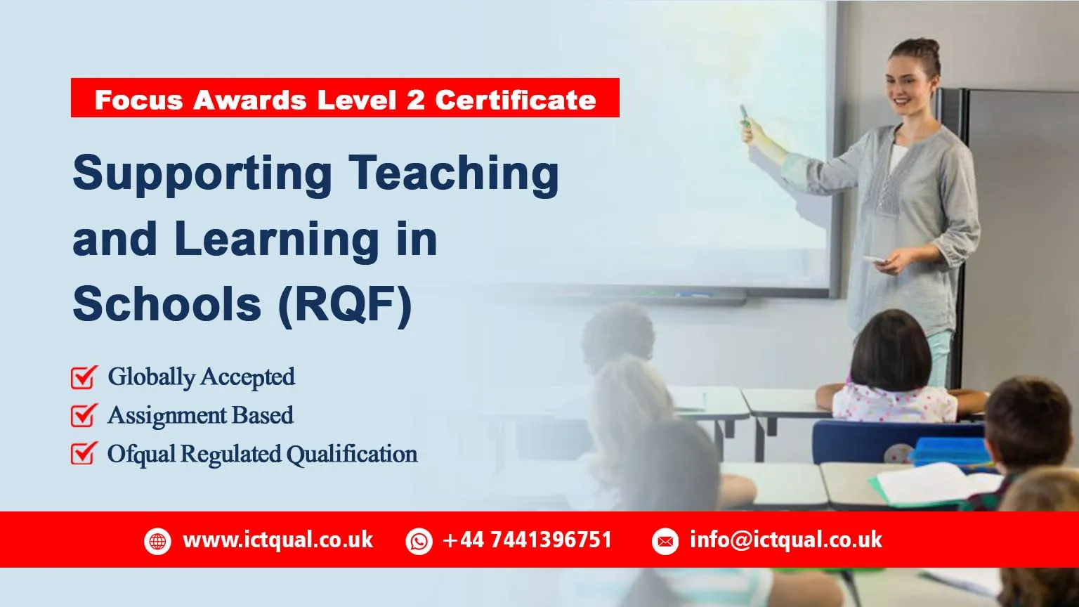 Focus Awards Level 2 Certificate in Supporting Teaching and Learning in Schools (RQF)