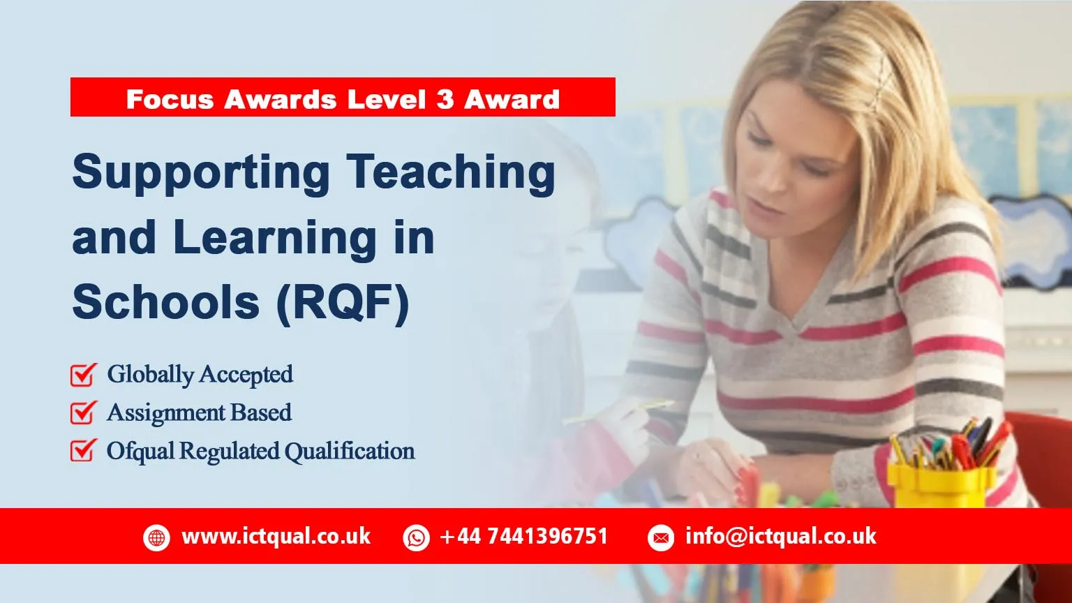 Focus Awards Level 3 Award in Supporting Teaching and Learning in Schools (RQF)