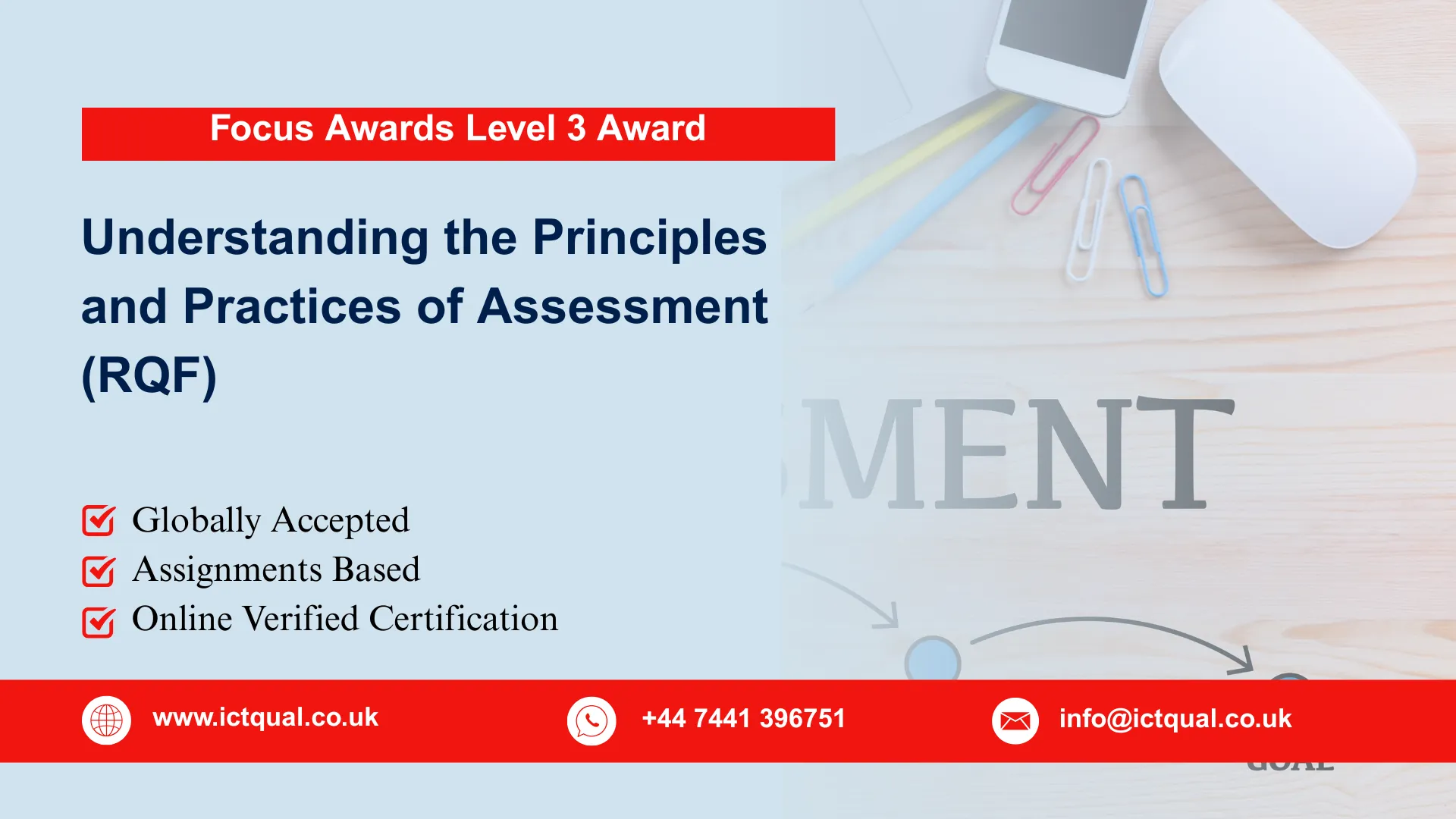 Focus Awards Level 3 Award in Understanding the Principles and Practices of Assessment (RQF)