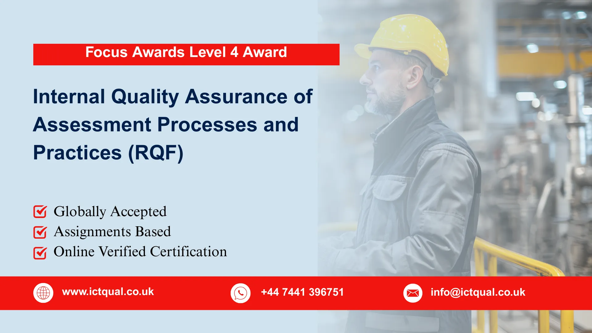 Focus Awards Level 4 Award in Understanding the Internal Quality Assurance of Assessment Processes and Practices (RQF)