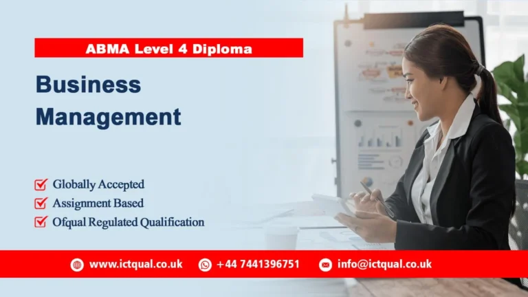 ABMA Education Level 4 Diploma in Business Management (RQF)