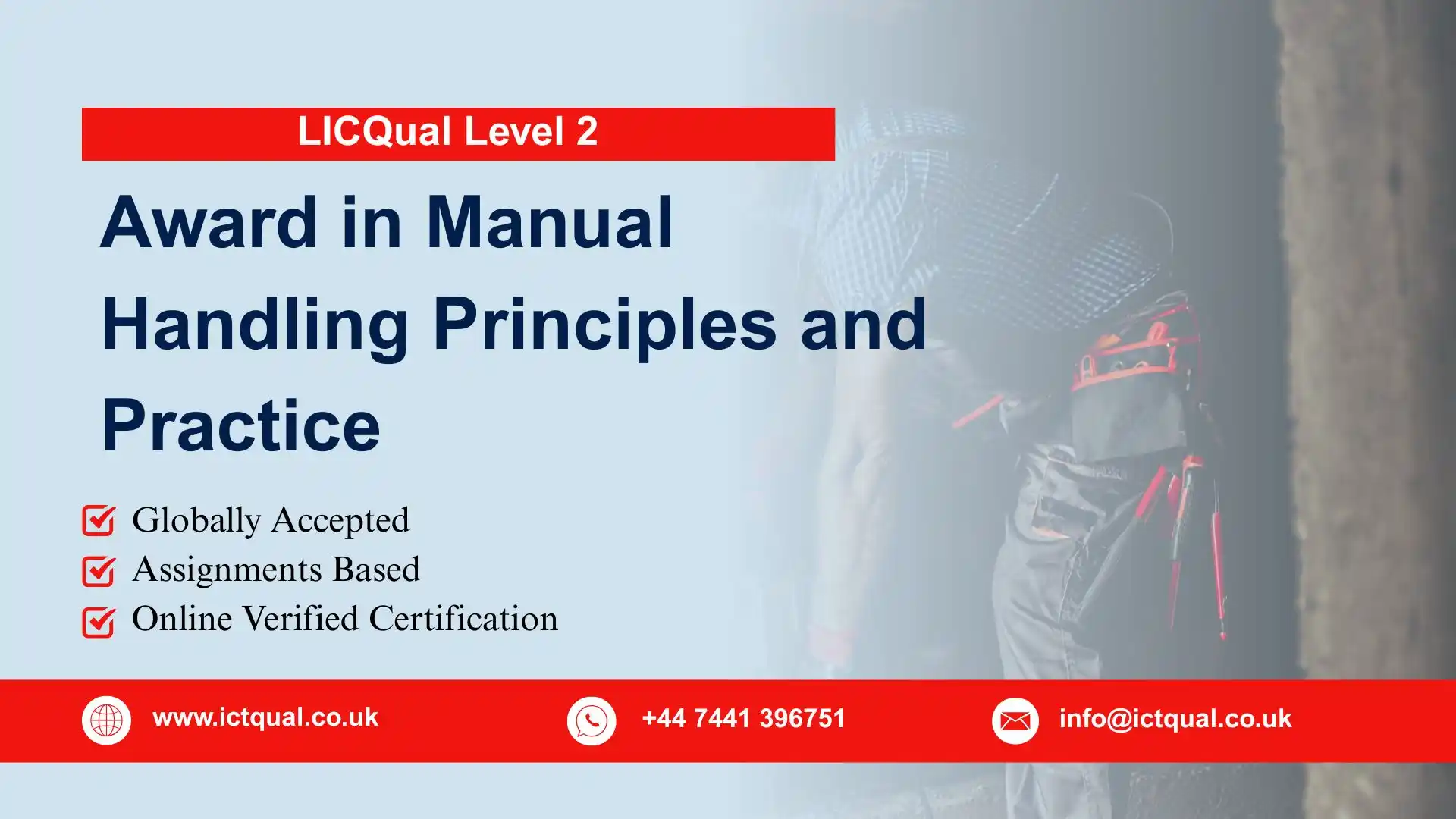 LICQual Level 2 Award in Manual Handling Principles and Practice