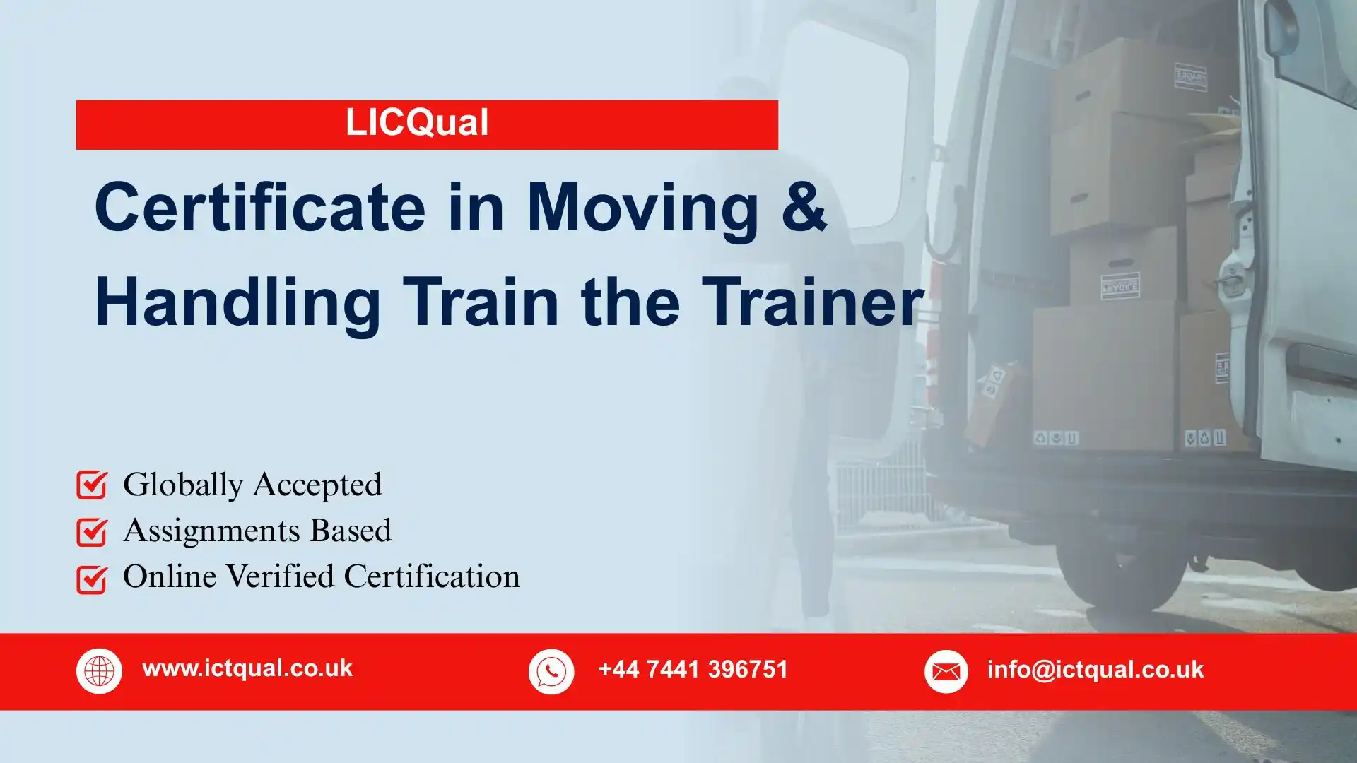 LICQual Certificate in Moving and Handling Train the Trainer