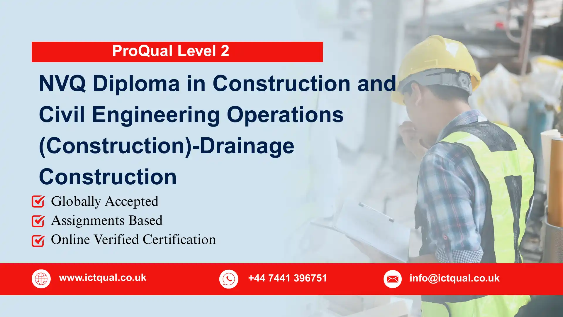 ProQual Level 2 NVQ Diploma in Construction and Civil Engineering Operations (Construction)-Drainage Construction
