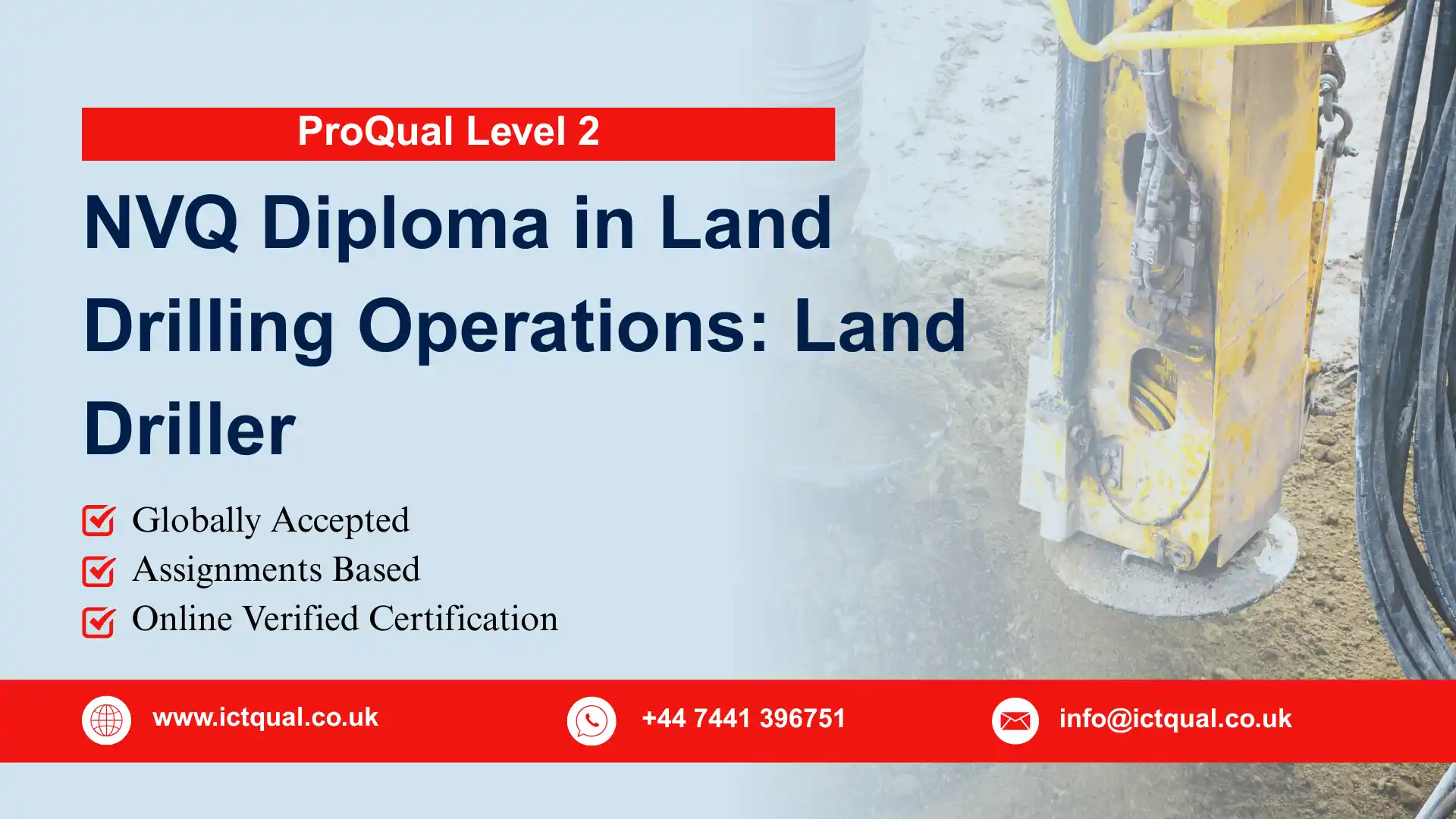 ProQual Level 2 NVQ Diploma in Land Drilling Operations: Land Driller