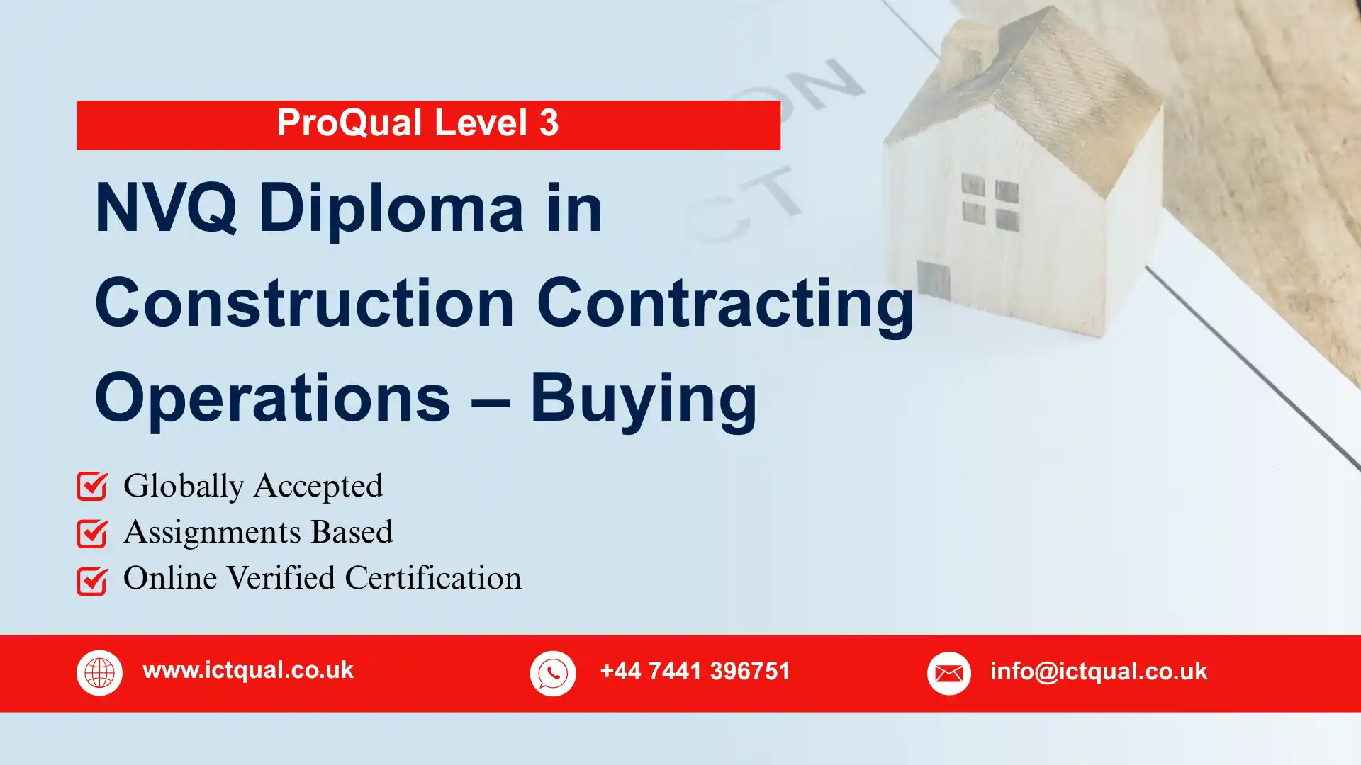 ProQual Level 3 NVQ Diploma in Construction Contracting Operations – Buying