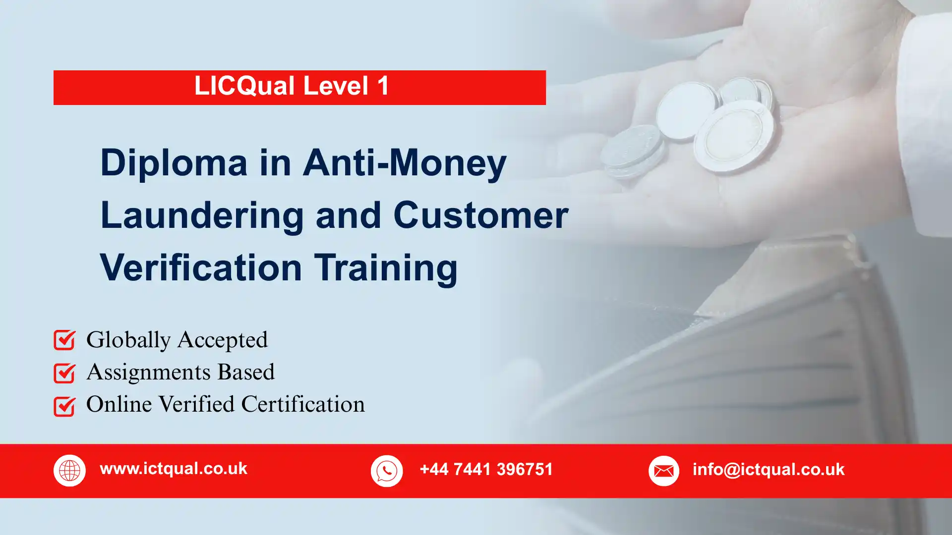 LICQual Level 1 Diploma in Anti-Money Laundering and Customer Verification Training