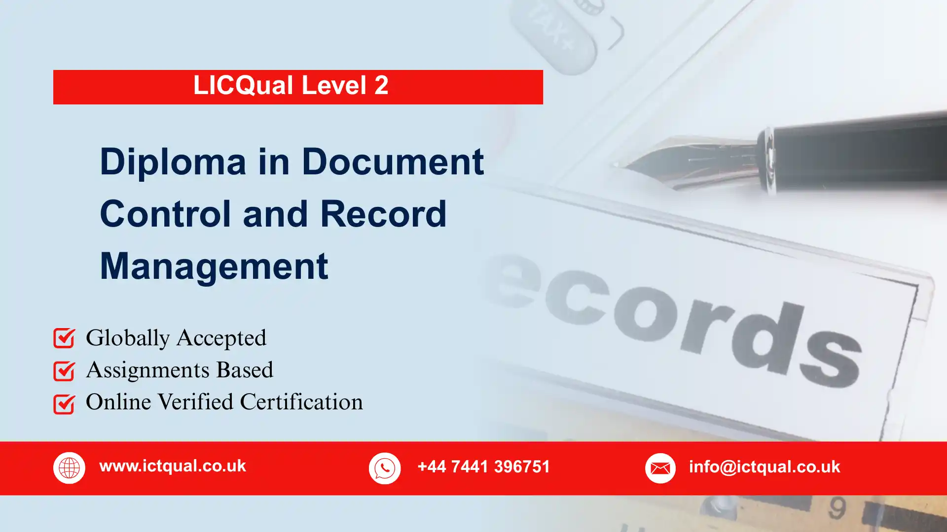 LICQual Level 2 Diploma in Document Control and Record Management