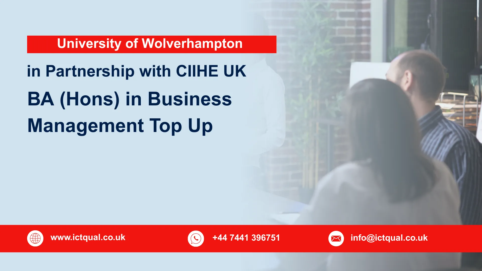 University of Wolverhampton BA (Hons) in Business Management Top Up