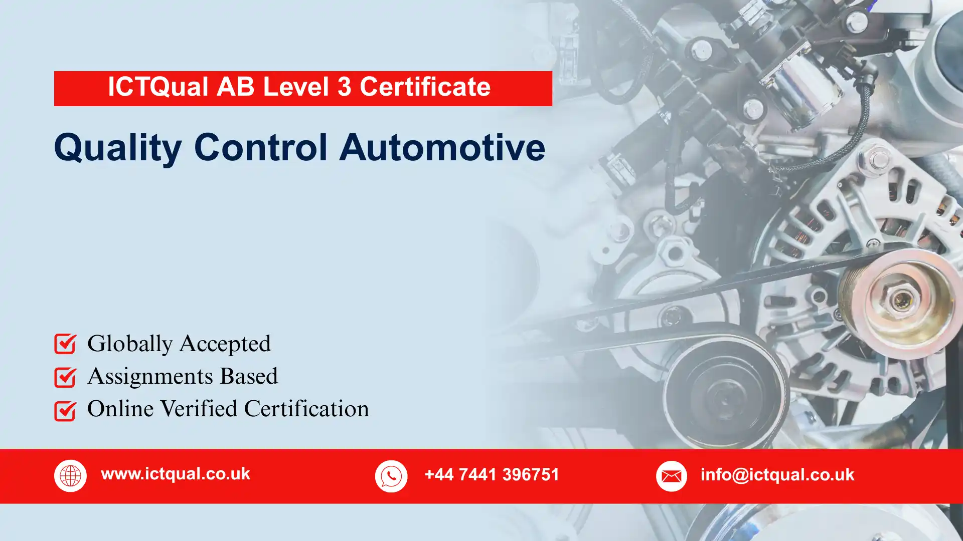 ICTQual AB Level 3 Certificate in Quality Control Automotive