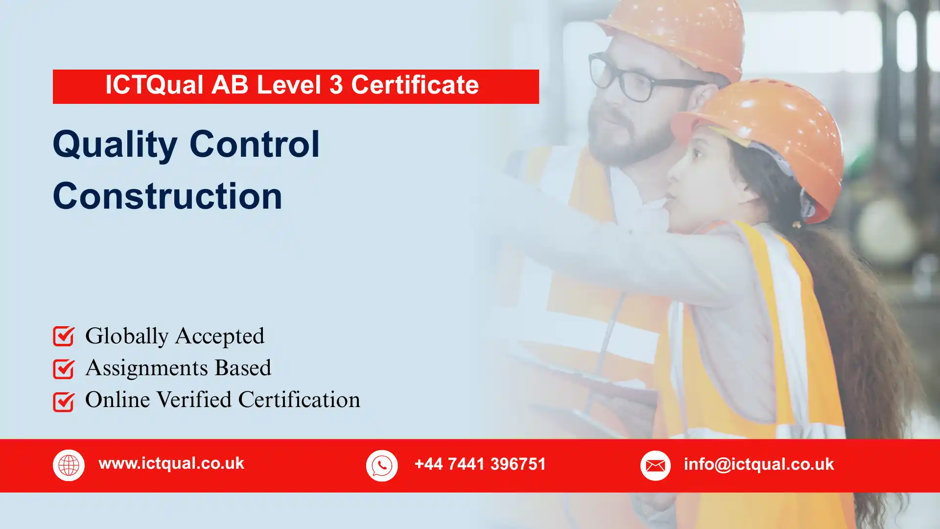 ICTQual AB Level 3 Certificate in Quality Control Construction