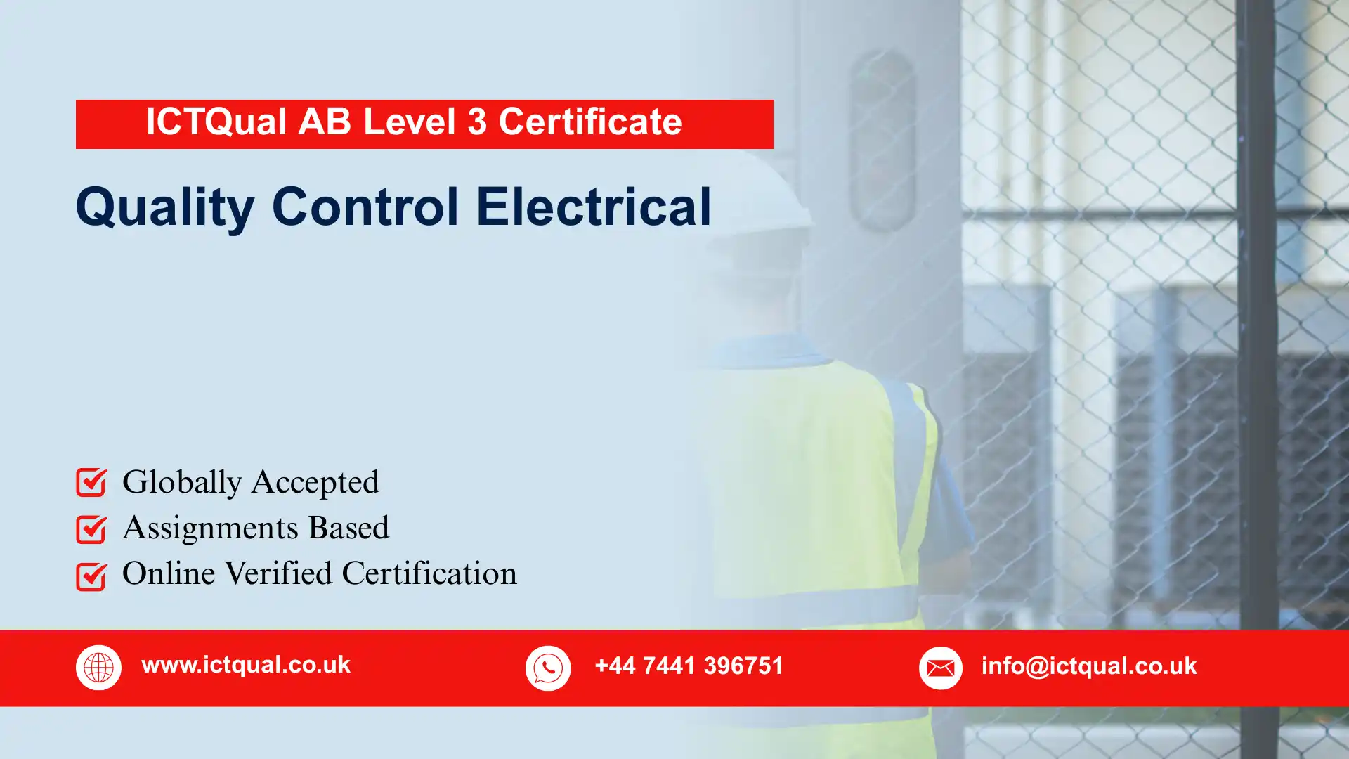 ICTQual AB Level 3 Certificate in Quality Control Electrical