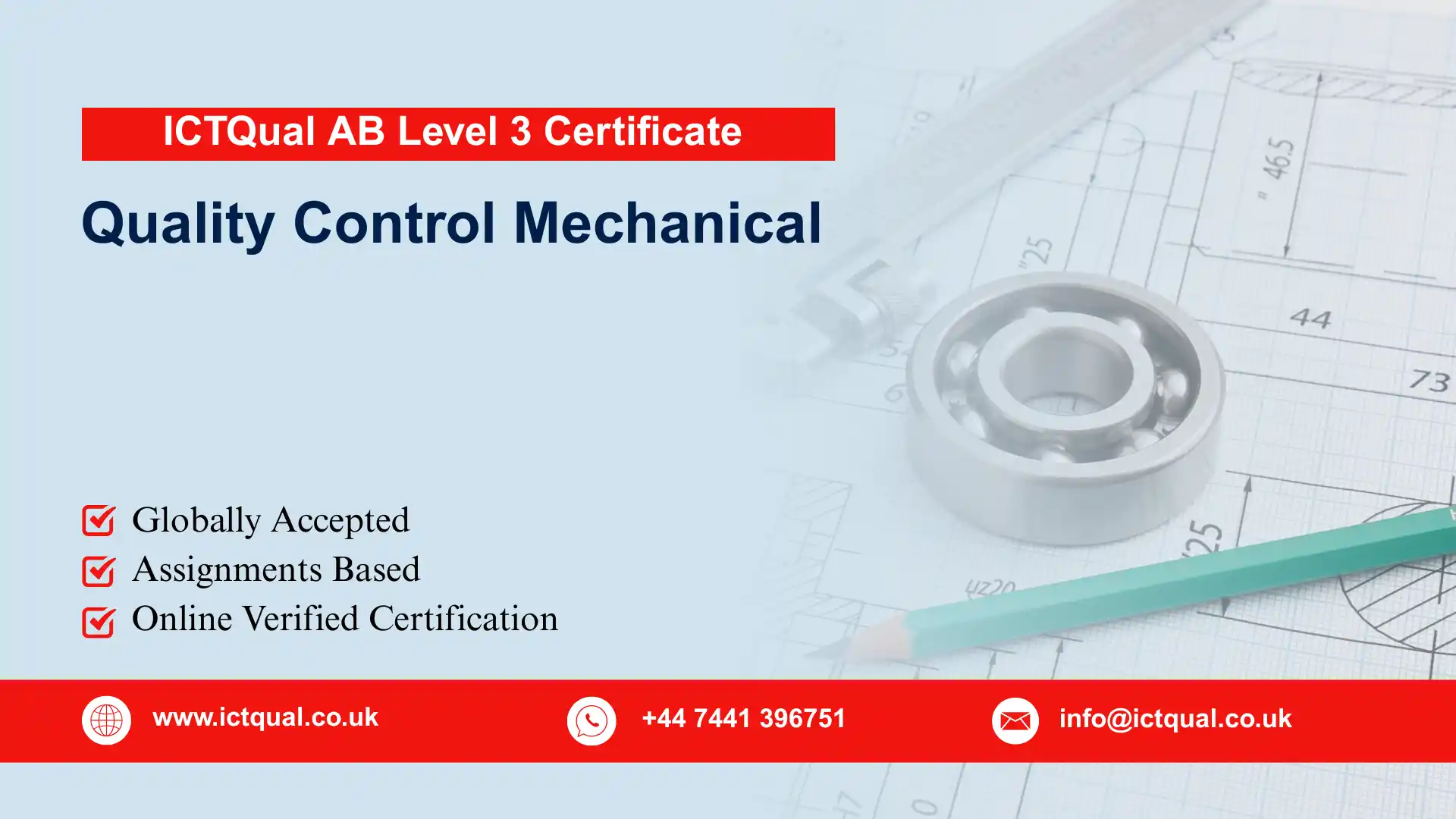 ICTQual AB Level 3 Certificate in Quality Control Mechanical