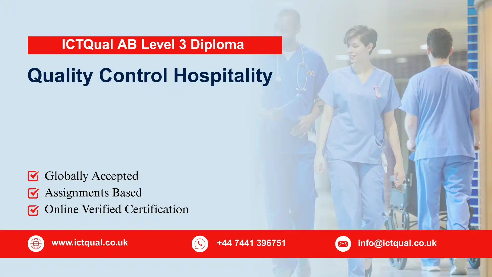 ICTQual AB Level 3 Diploma in Quality Control Hospitality