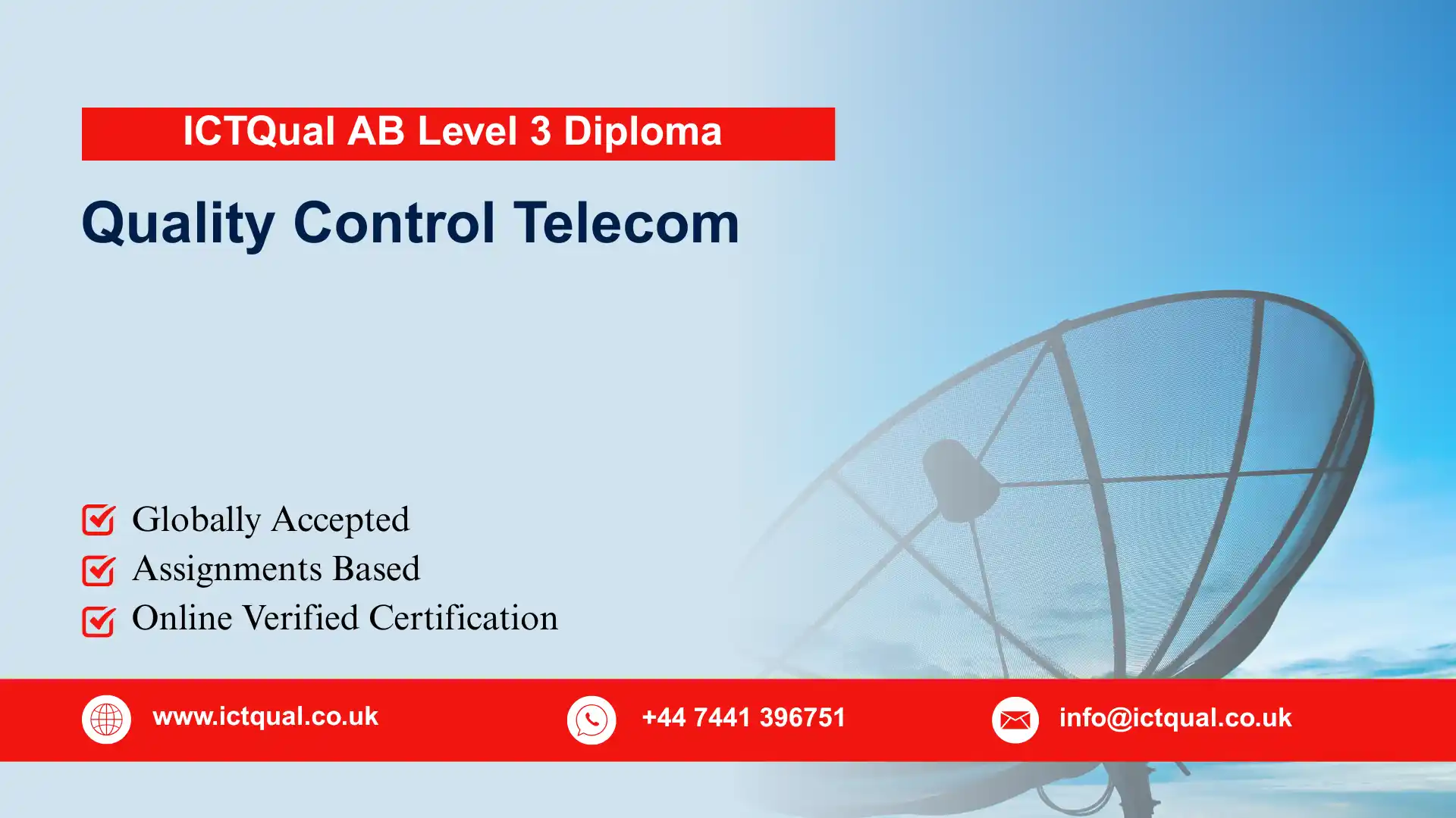 ICTQual AB Level 3 Diploma in Quality Control Telecom