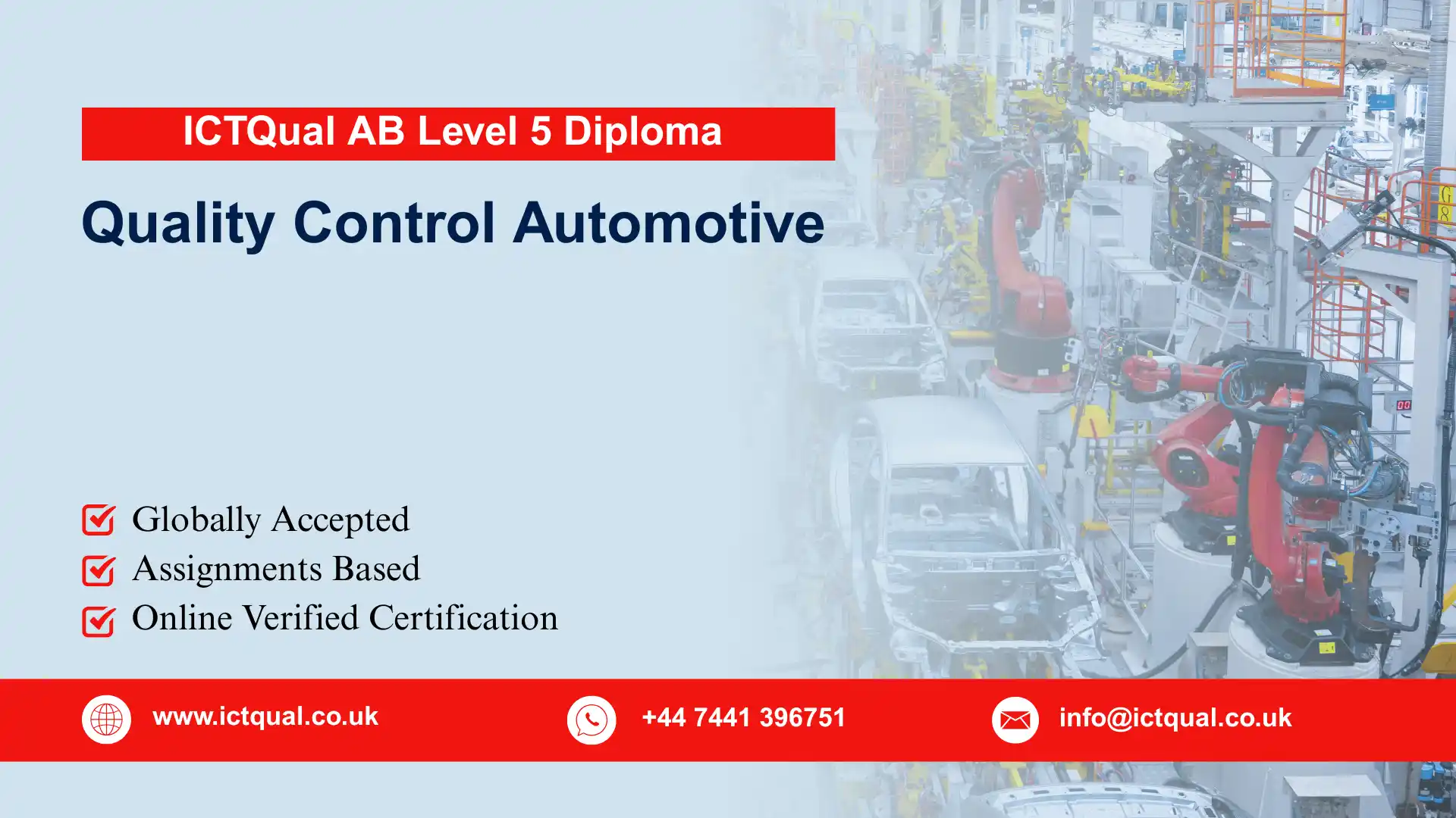 ICTQual AB Level 5 Diploma in Quality Control Automotive