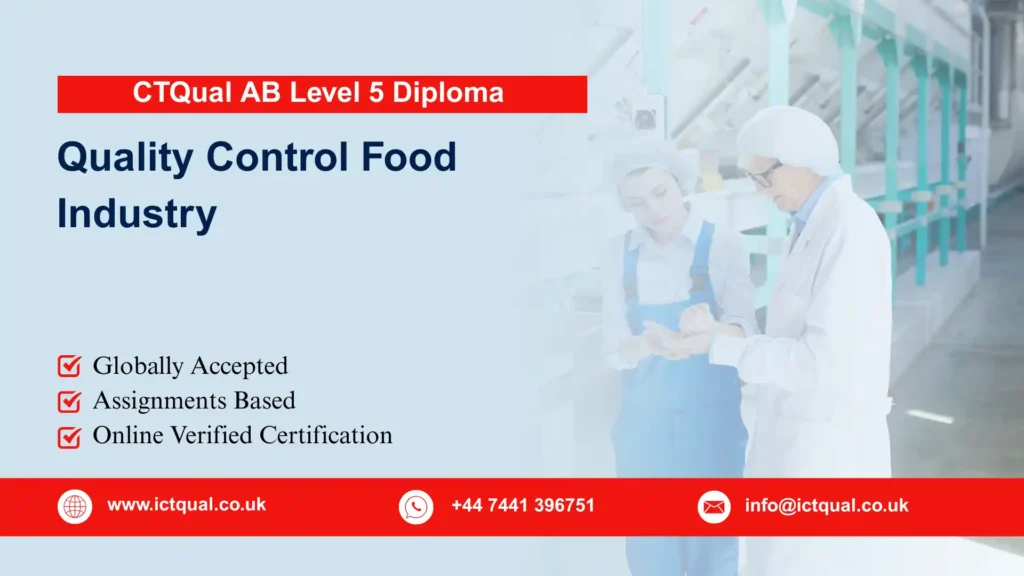 ICTQual AB Level 5 Diploma in Quality Control Food Industry