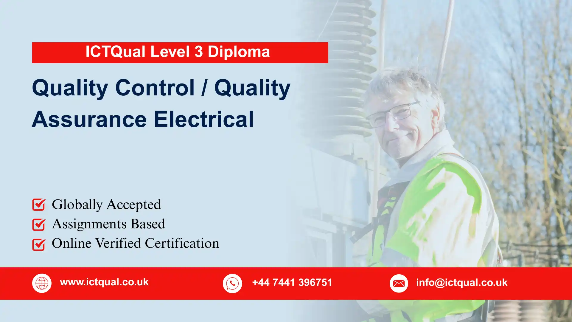 ICTQual Level 3 Diploma in Quality Control Quality Assurance Electrical