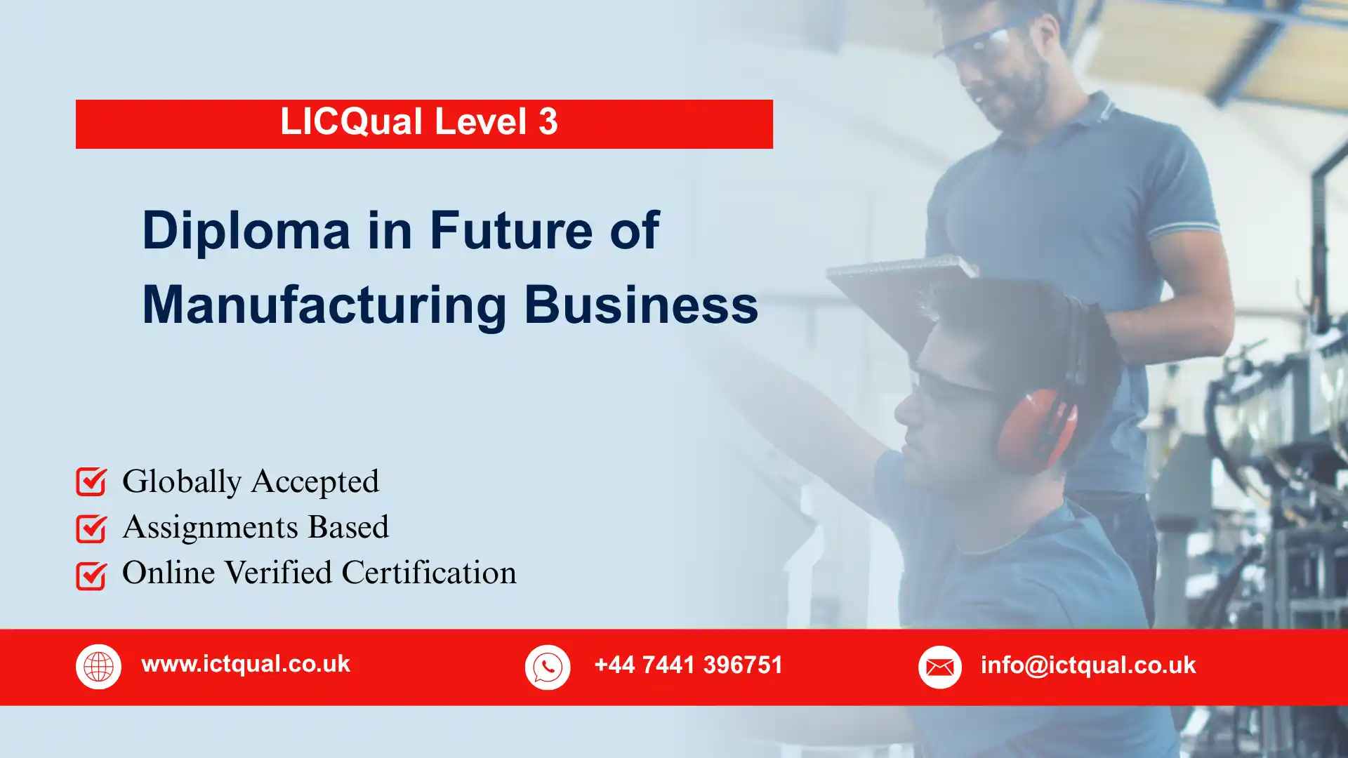 LICQual Level 3 Diploma in Future of Manufacturing Business