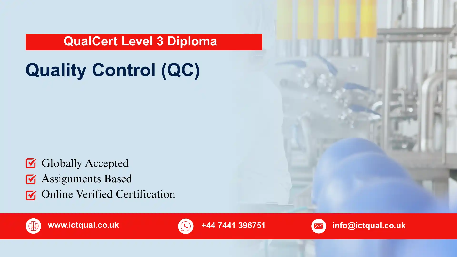 QualCert Level 3 Diploma in Quality Control (QC)