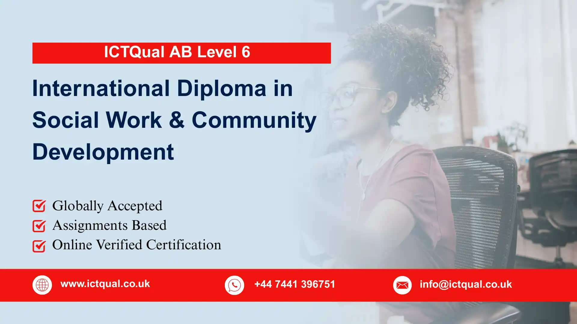 ICTQual AB Level 6 International Diploma in Social Work & Community Development