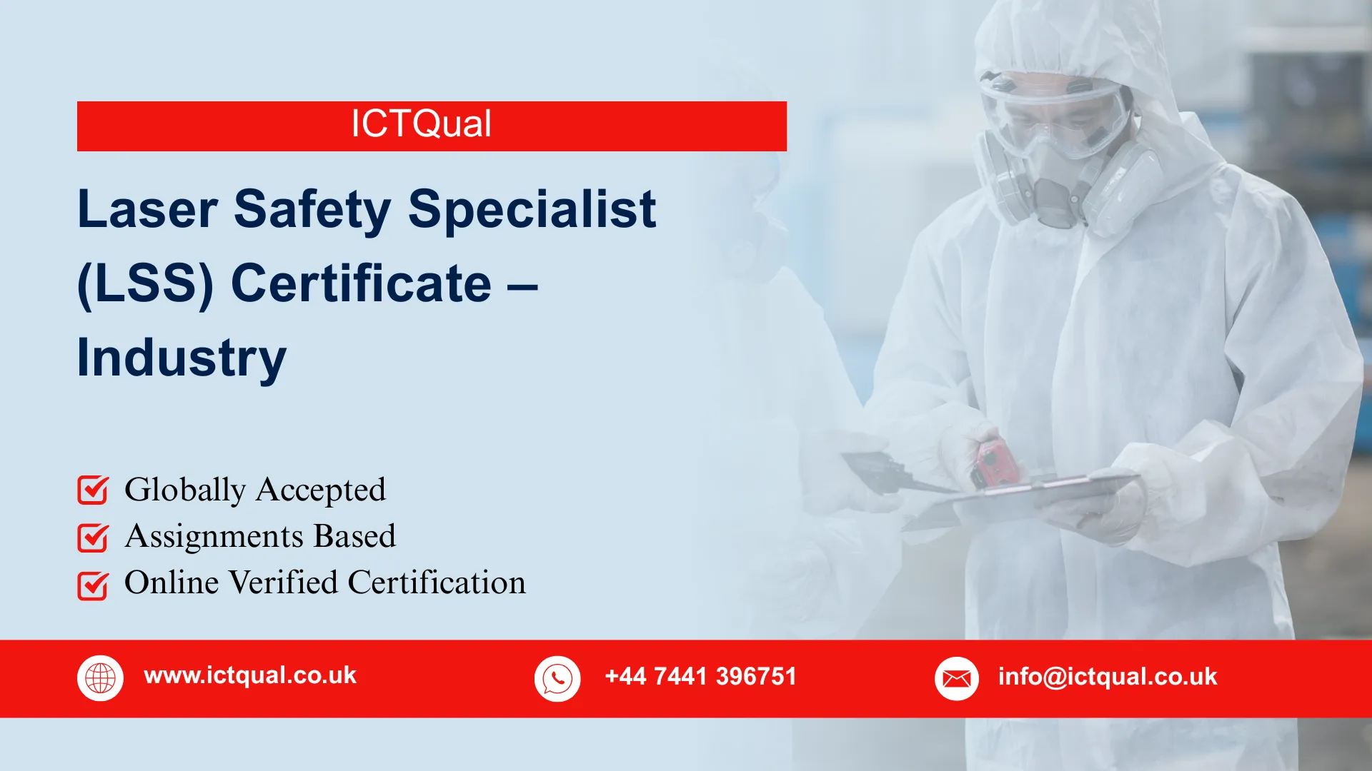 ICTQual Laser Safety Specialist (LSS) Certificate – Industry