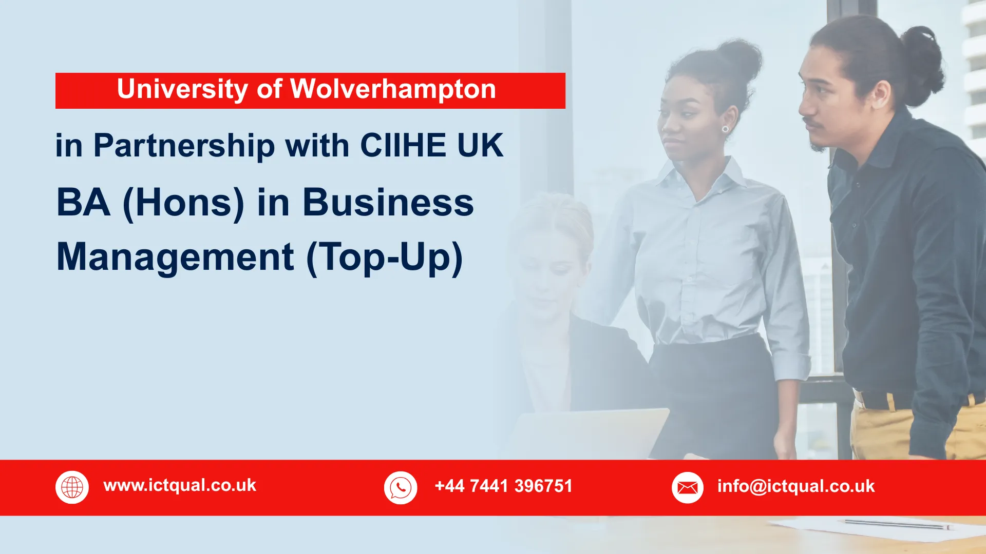 University of Wolverhampton BA (Hons) in Business Management (Top-Up)